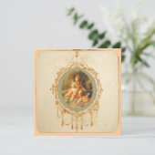 Angel Cherubs Einladung Speichern Sie die Datumska (Stehend Vorderseite)