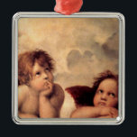 Angel Cherubs Silbernes Ornament<br><div class="desc">Vintage Engelkirsche</div>