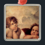 Angel Cherubs Silbernes Ornament<br><div class="desc">Vintage Engelkirsche</div>