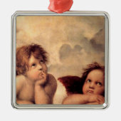 Angel Cherubs Silbernes Ornament (Vorne)