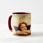 Angel Cherubs von Raphael Sanzio Weihnachtsgeschen Tasse (Vorderseite Links)
