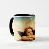 Angel Cherubs von Raphael Sanzio Weihnachtsgeschen Tasse (Vorderseite Links)