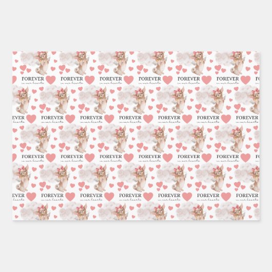 Angel Chihuahua Wrapping Paper Flat Sheet Set 3 Geschenkpapier Set (Vorderseite 2)