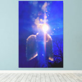 Angel Child "NIE ALLEIN" Leinwanddruck (Insitu (Holzboden))