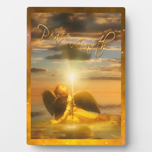 Angel Child WELTFRIEDEN Fotoplatte (Vorderseite)