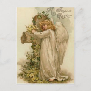 Angel Christlich Cross Lily Leaf Postkarte