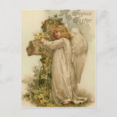 Angel Christlich Cross Lily Leaf Postkarte (Vorderseite)