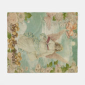 Angel Christmas Bells Freude an der Welt personali Fleecedecke (Vorderseite (Horizontal))