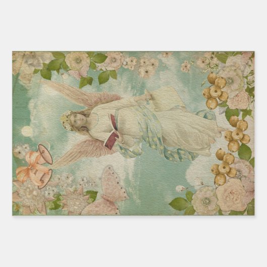 Angel Christmas Bells Geschenkpapier Set (Vorderseite)