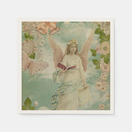 Angel Christmas Bells Serviette (Vorderseite)