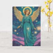Angel Christmas Card - Anpassen Sie Ihre Karte (Gelbe Blume)