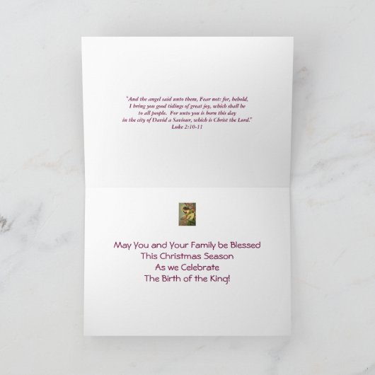 Angel Christmas Card Feiertagskarte (Innenseite)