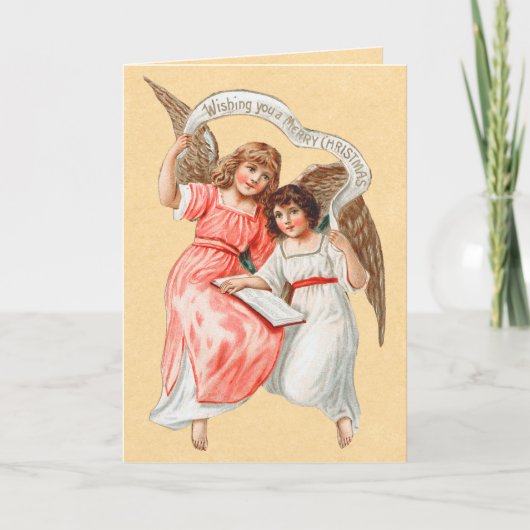Angel Christmas Card Feiertagskarte (Vorderseite)