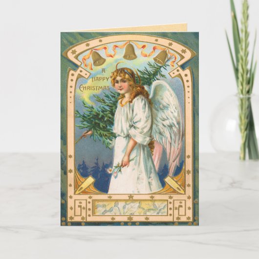Angel Christmas Card Feiertagskarte (Vorderseite)