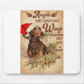 Angel Christmas Dackeln Mousepad (Vorne)