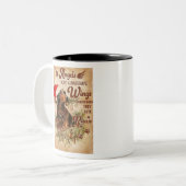 Angel Christmas Dackeln Zweifarbige Tasse (Vorderseite Links)