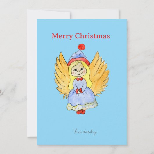 Angel Christmas Feiertagskarte (Vorderseite)