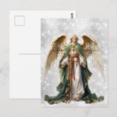 Angel Christmas Holiday Winter Watercolor Postkarte (Vorne/Hinten)