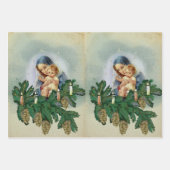 Angel Christmas Mery und Jesus in Kerzenlicht Geschenkpapier Set (Vorderseite 3)