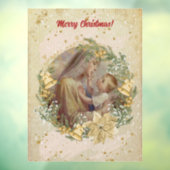 Angel Christmas Mother and Child Fensteraufkleber (Blatt 3)