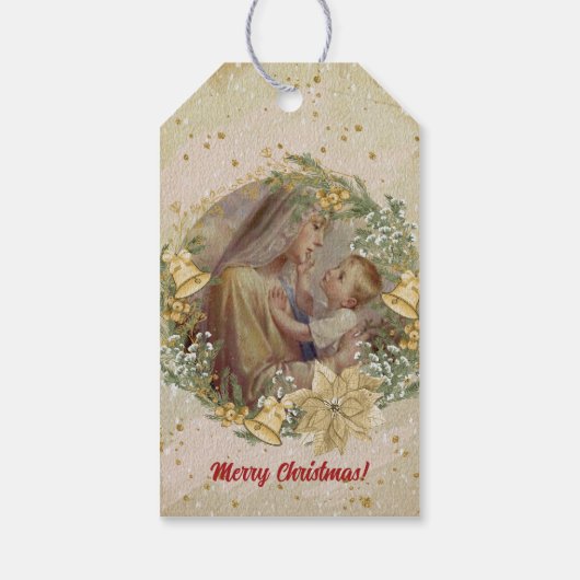 Angel Christmas Mother and Child Geschenkanhänger (Rückseite)