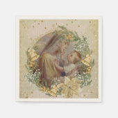 Angel Christmas Mother and Child Serviette (Vorderseite)