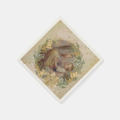 Angel Christmas Mother and Child Serviette (Ecke)