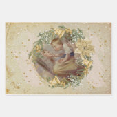 Angel Christmas Mutter und Kind Geschenkpapier Set (Vorderseite)