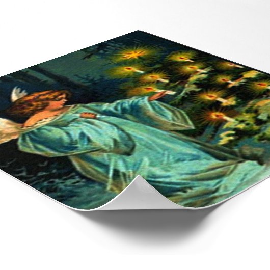 Angel Christmas Print Poster (Ecke)