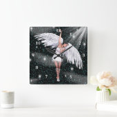 Angel Clock Quadratische Wanduhr (Zuhause)