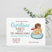 Angel Cloud Cupid Einladung (Stehend Vorderseite)