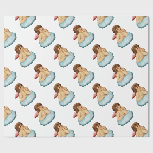 Angel Cloud Cupid Geschenkpapier (Flach)