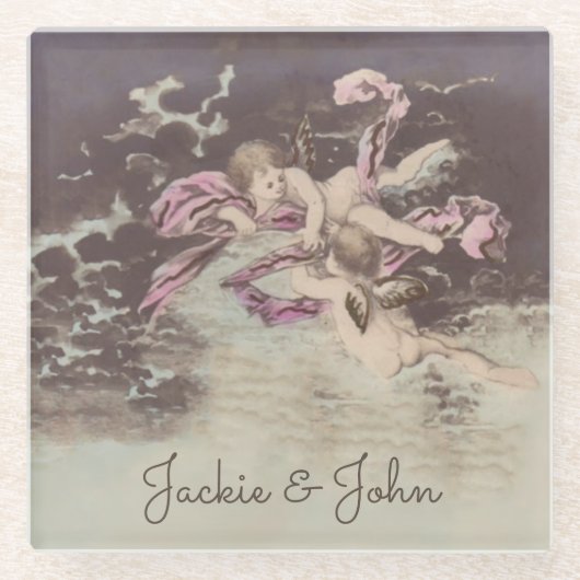 Angel Clouds - Untersetzer aus Glas (Vorderseite)