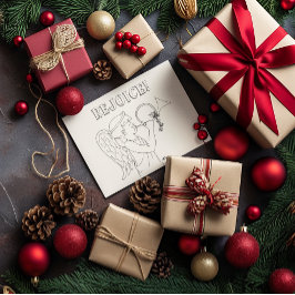 Angel Coloring Book Postcard genießen