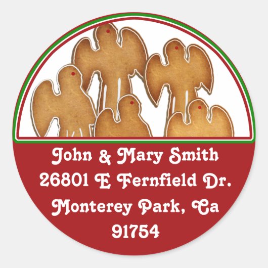 Angel Cookie Choir Runder Aufkleber (Vorderseite)