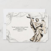Angel Cross Christlich Hochzeit Einladung (Rückseite)