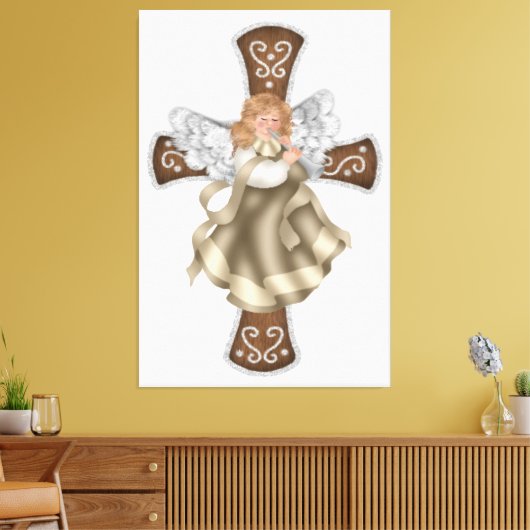 Angel Cross Wall Art Canvas Print Leinwanddruck (Insitu (Wohnzimmer))