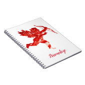 Angel Cupid Red Cherub Notizblock (Rechte Seite)