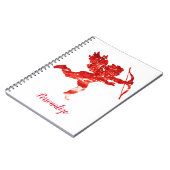 Angel Cupid Red Cherub Notizblock (Linke Seite)