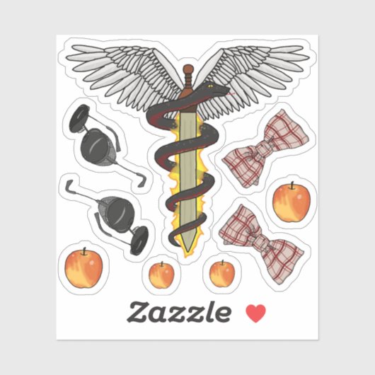 Angel-/Dämonenaufkleber Aufkleber (Blatt)