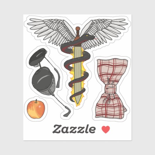 Angel-/Dämonenaufkleber Aufkleber (Blatt)