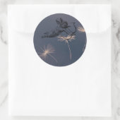 Angel Dandelion Dream Cupid Liebe Runder Aufkleber (Tasche)