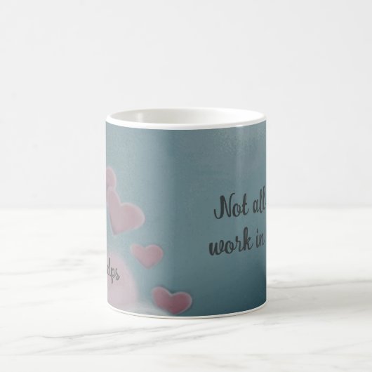 Angel Dank Dr. Nurse Watercolor Herzname Kaffeetasse (Mittel)