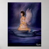 Angel dark blue wall art poster (Vorne)