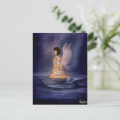 Angel dark blue wall art postkarte (Stehend Vorderseite)