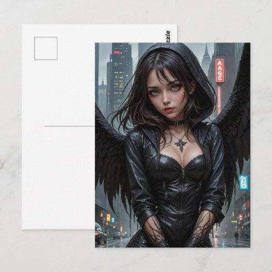 Angel Dark Fantasy Postkarte (Vorne/Hinten)