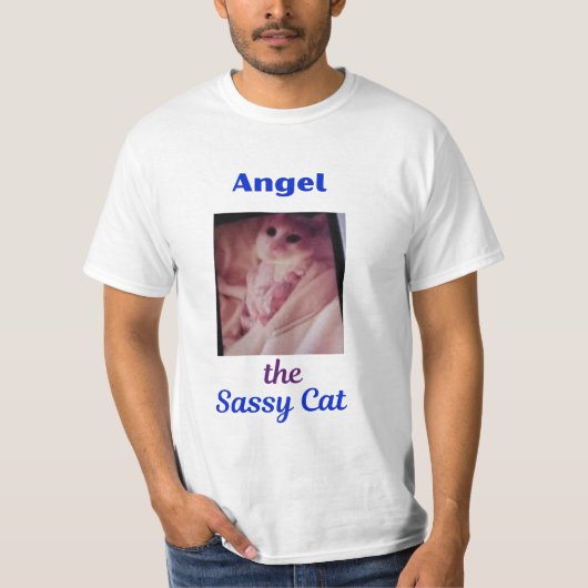 Angel das freche Katze T-Shirt (Vorderseite)