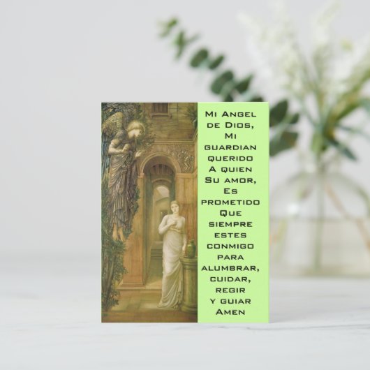 Angel de Dios Postkarte (Stehend Vorderseite)