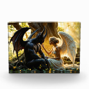 Angel Demon übernatürliches helles Design Fotoblock