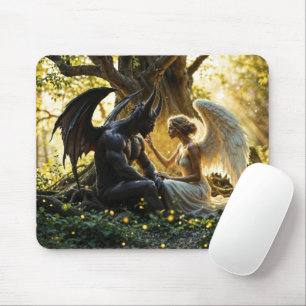 Angel Demon übernatürliches helles Design Mousepad